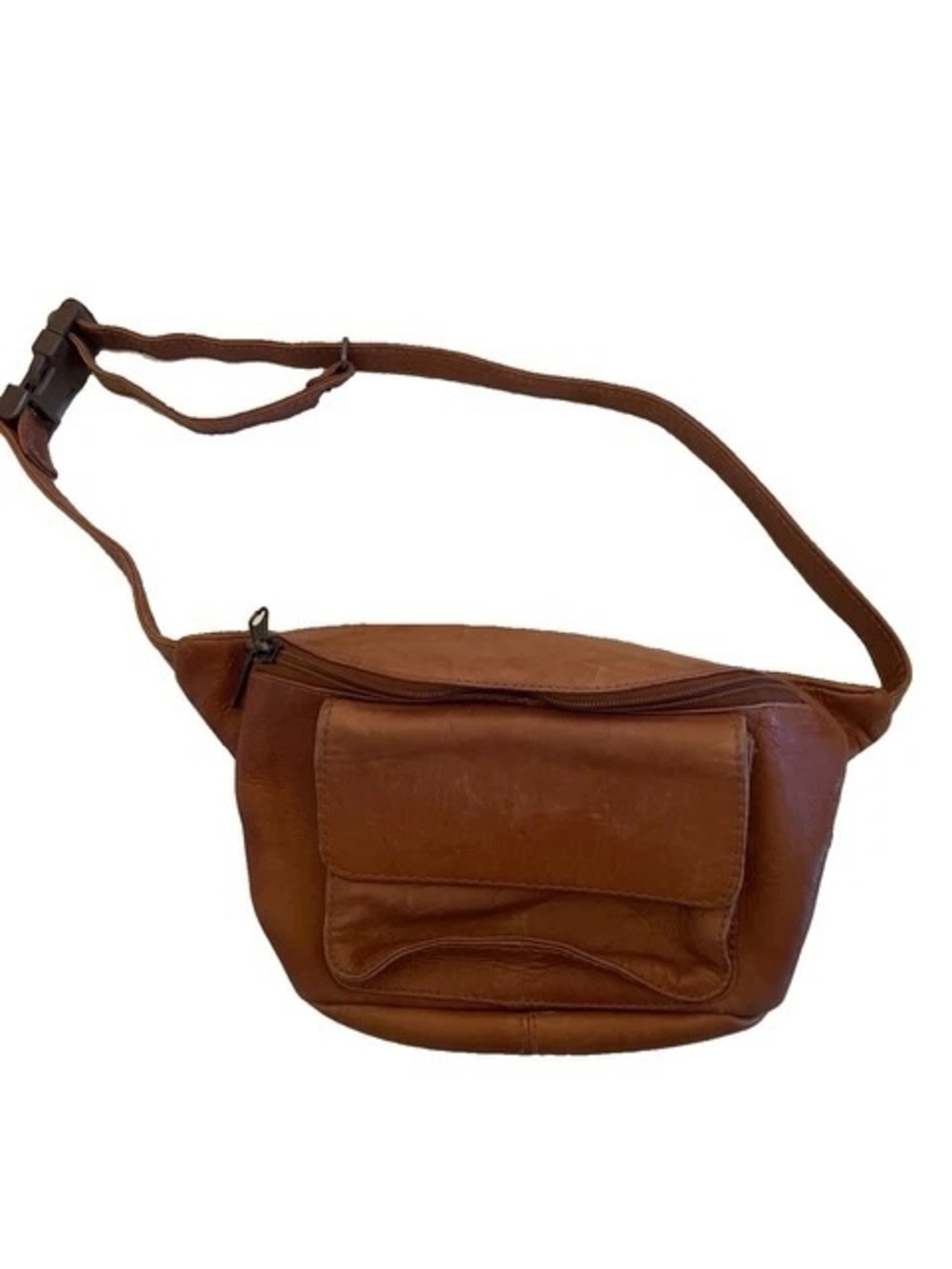Vintage Leather Brown Unisex Waist Bag